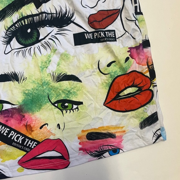 vintage newspaper print Y2K mini skirt - Picture 10 of 15